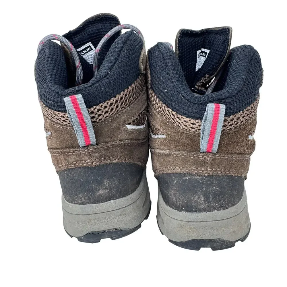 Vasque Breeze Hiking Boots Youth 4 Brown Suede UltraDry Waterproof Elastic Laces